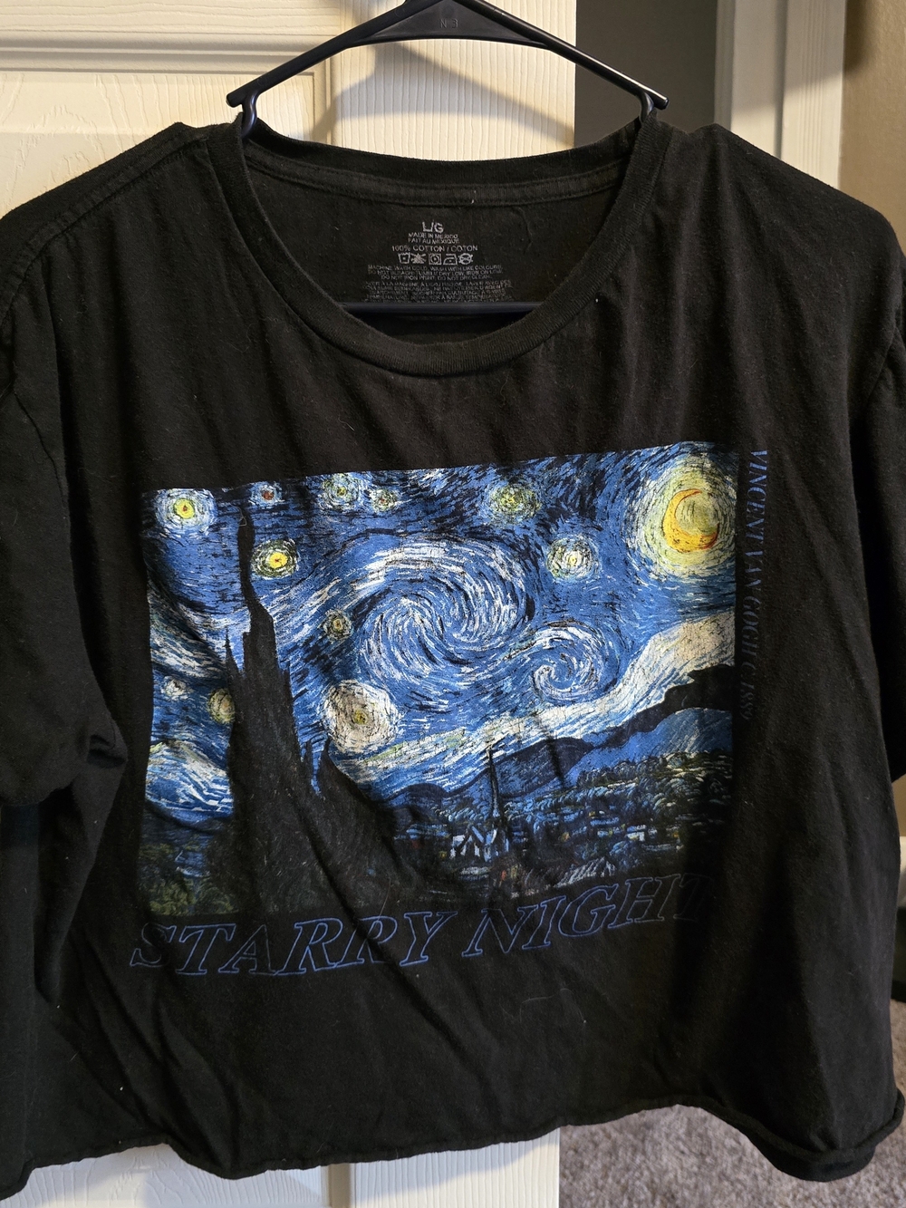 Starry Night Graphic Tee - Black